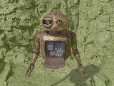 Bud-E Robot from film Rusted Roots 3D model