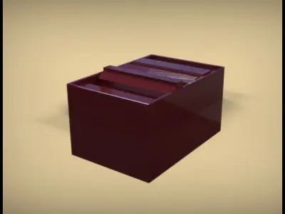 Container maroon box 3D model