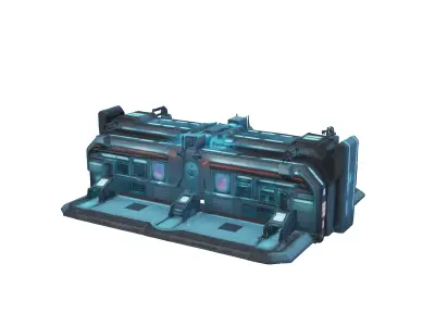 sci fi lab with so many rooms 3D model purchase