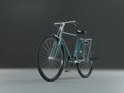 Bicycle 3d model vintage Low-poly 3D model