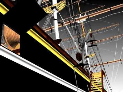 Cutty Sark Clipper - XIX Century Freighter 3D model
