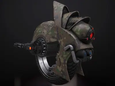 Military drone - Low Poly 3D Model Low-poly 3D model