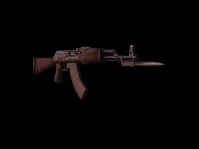 Low poly military weapon asset 3D Model Pack