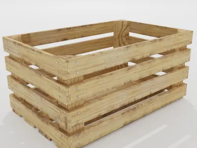 Wooden crate 03 3D model