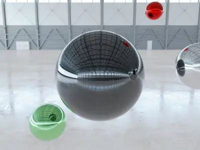 HDRI - Airplane Hangar Interior 4b - HDR - EXR - 8192x4096 Texture