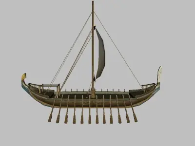Boat Model viking ship - viking ship 3D model
