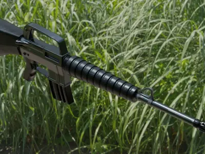 M-16 Rifle Free low-poly 3D model