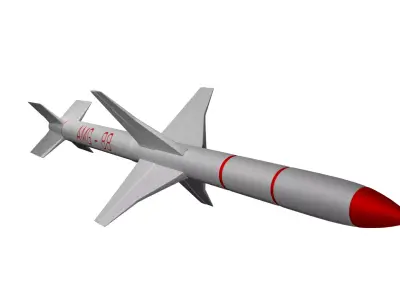 AGM-88 Missile PBR Ready Textures Low-poly 3D model