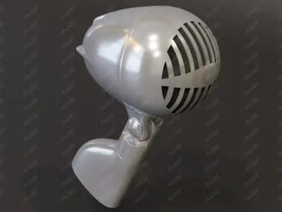 Shure 705 Rocket vintage microphone 3D model