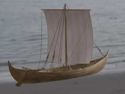 Detailed Boat 3D Model Low-poly 3D model