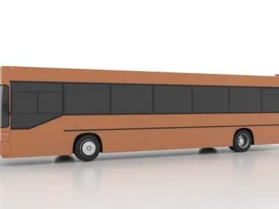 Mercedes-Benz O405 Low Low-poly 3D model