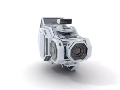 Futuristic Surveillance Camera model pack Low-poly 3D model