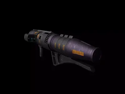 Rocket Launcher Low-poly 3D model