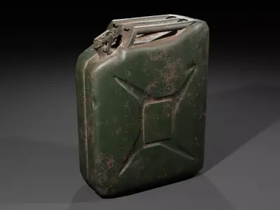 Low Poly Gas Can Jerry Can 4K PBR Game-Ready Low-poly 3D model