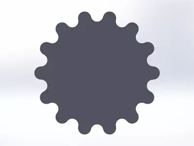 Parametric cycloidal gear 3D model