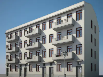 Apartment Building 20 3D model