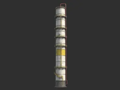 Oil Storage Tank v3 Low-poly 3D model