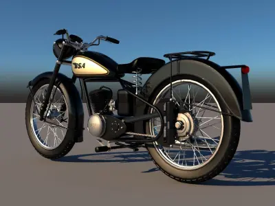 BSA Bantam D1 motorcycle 3D model