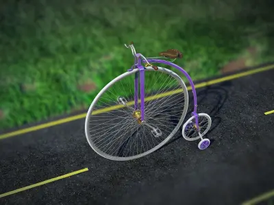 Bicycle - penny farthing  3D model