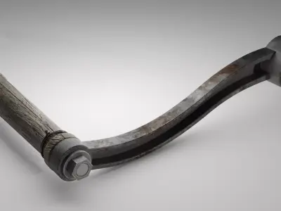 Crank Handle 3D Model - Free High-Poly Asset  Free 3D model