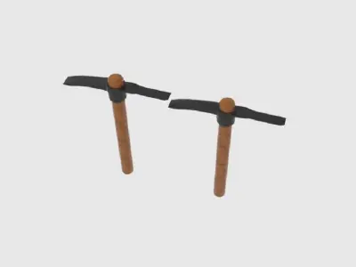  RRO Mattock with Pick  Low-poly 3D model
