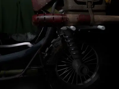 a post apocalypse motorbike 3D model