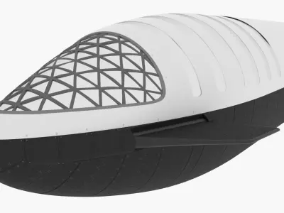 Big Falcon Rocket - BFR - 2019 - SpaceX - Spaceship 3D model