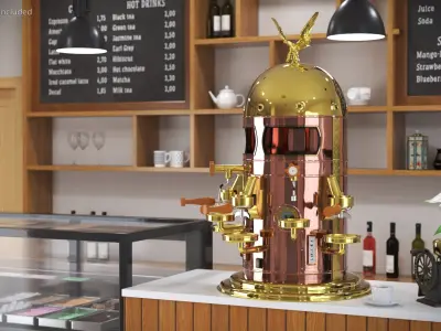  Retro Dome Espresso Machine Bronze 