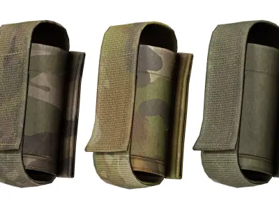 ADA MILITARY POUCHES BUNDLE 02 Low-poly 3D model