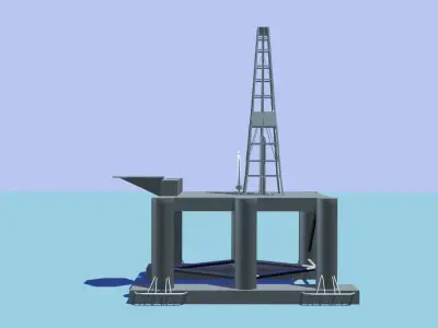 oil platform Free 3D model