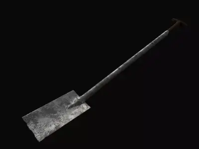 shovel 3D model 2