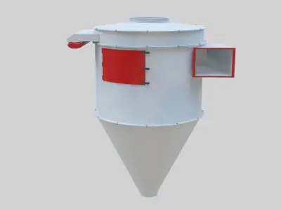 Dust Cyclone - Wheat Grain Flour Milling Machine Low-poly 3D model