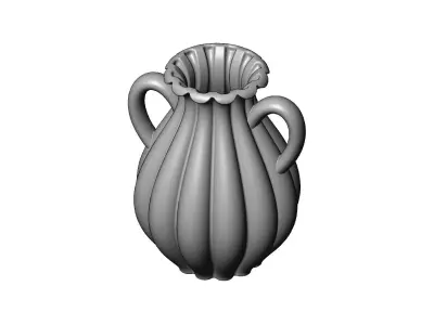 Ribbed classic urn and vase 3D print model