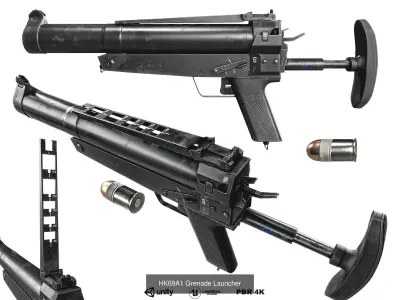 Military Weapon Collection 2 3D Model Pack