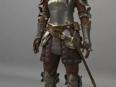 Knight Woman 3D model