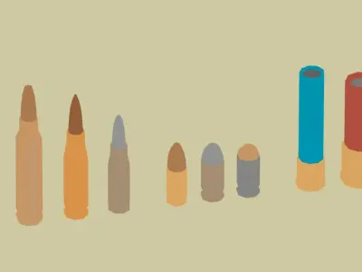 Free Pack - Bullets Free low-poly 3D model