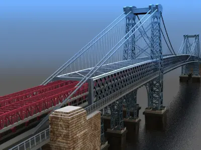 Williamsburg Bridge NYC 3D model