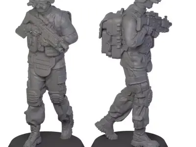 USA modern Soldier 6 3D print model