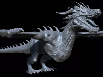 Dinosaur Wyvern Type Dragon Sculpt Project 3D model