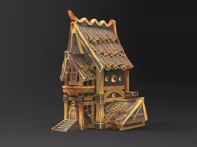 Stylized house 3D print model