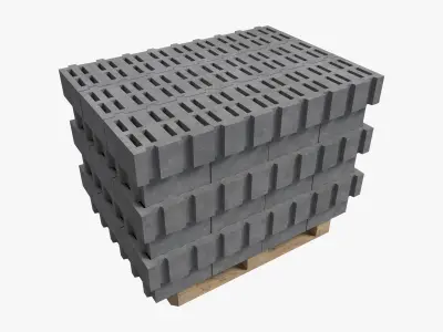 Construction Materials Collection Low-poly 3D model
