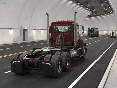 Cab and Chassis Truck 2025 Red 3D model