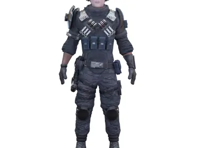 military model  Low-poly 3D model
