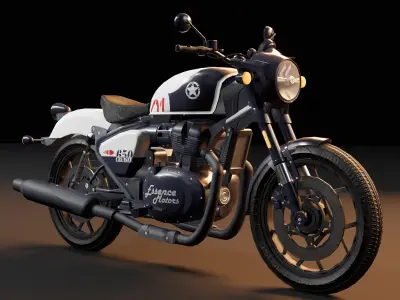 Royal Enfield Shotgun 650  Low-poly 3D model