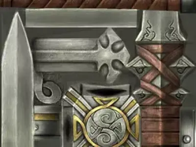 Fantasy sword Low-poly 3D model 4