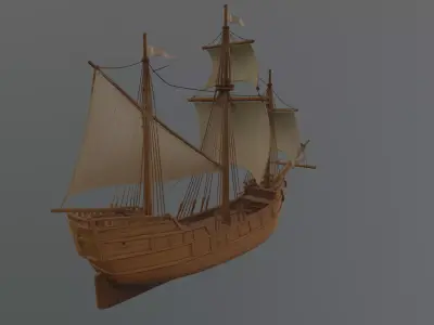 galleon 3D model