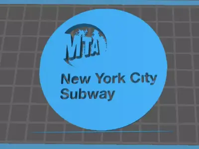 NYC MTA Subway sign Free 3D print model