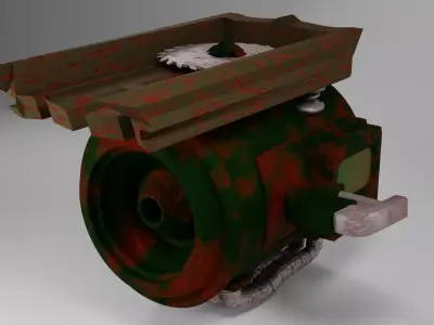 Post-apocalyptic Hand Saw Cannon 3D model