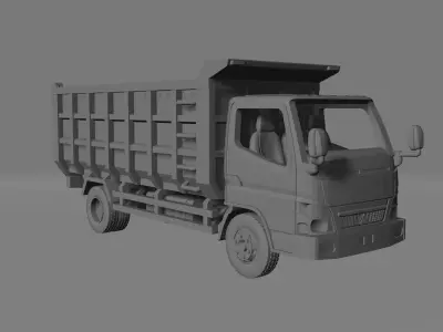 Mitsubishi Fuso Canter FE Dump Truck 3D print model