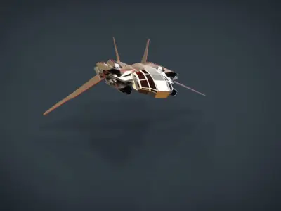 5 SpaceShip Collection 03 Low-poly 3D model